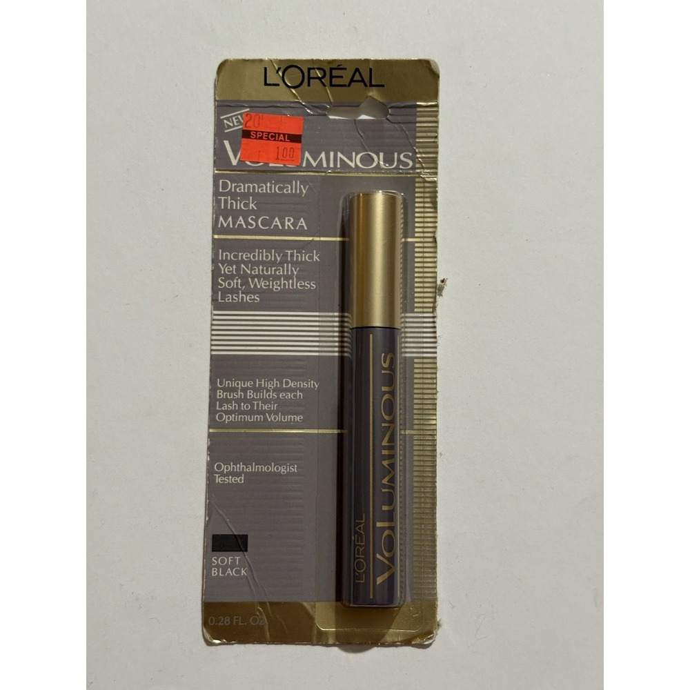 L'Oreal Paris Voluminous Dramatically Thick Mascara Old Formula SOFT BLACK New